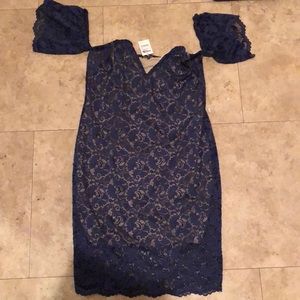 Size 1X Navy Dress- Charlotte Russe NWT